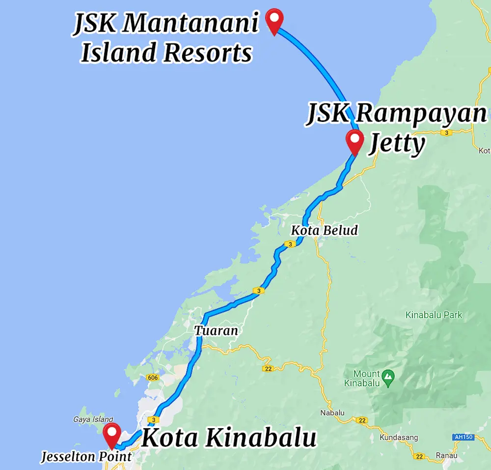 how to get to mantanani island